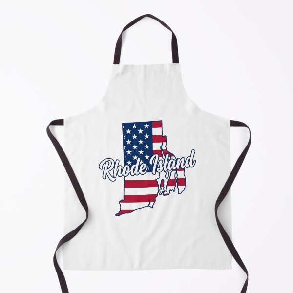 Item preview, Rhode Island State American Flag Outline – Patriotic Pride Script designed and sold by Paper Drip.