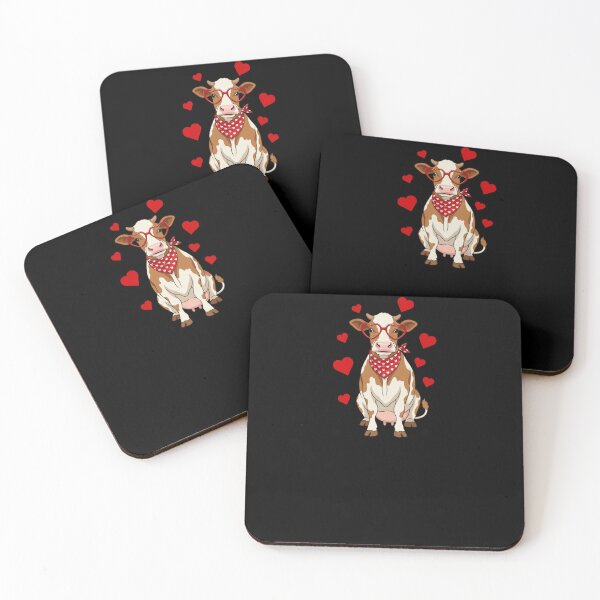 Item preview, Valentine Cow Love Hearts Farm Animal designed and sold by salmzouriart.