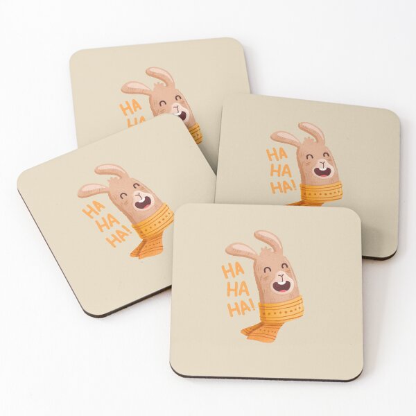 Item preview,  Laughing Brown Rabbit Wearing a Scarf with “Hahaha” i designed and sold by nada-art.