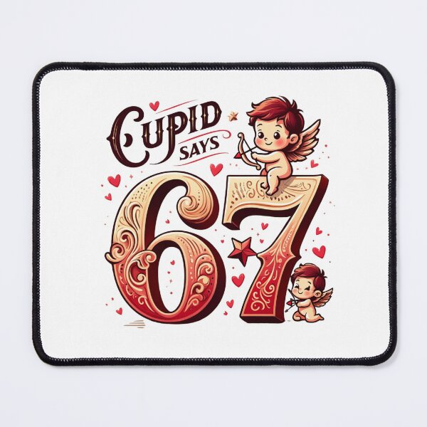 Item preview, Cupid Says 67 Funny Valentine Cute Cupid Heart Game Design designed and sold by Clairenity Studio.