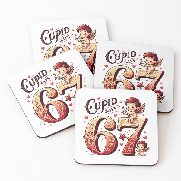 Item preview, Cupid Says 67 Funny Valentine Cute Cupid Heart Game Design designed and sold by Clairenity Studio.