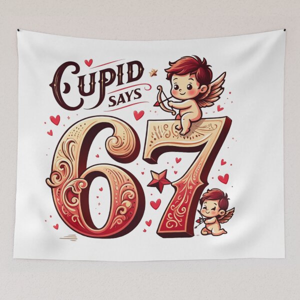 Item preview, Cupid Says 67 Funny Valentine Cute Cupid Heart Game Design designed and sold by Clairenity Studio.