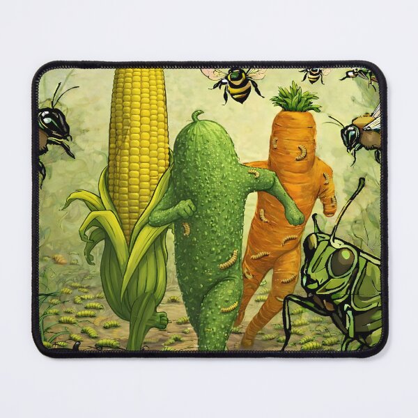 Item preview, Funny food eat your veggies bug infested vegetables panic attack designed and sold by BigMRanch.