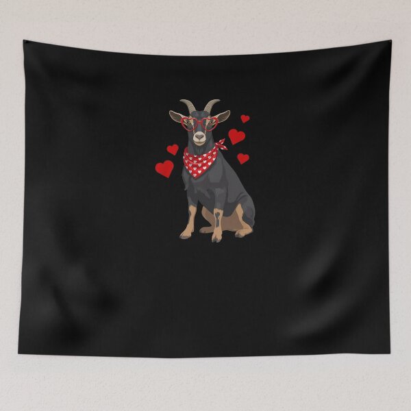 Item preview, Goat With Glasses And Hearts Valentine's Day Pun designed and sold by salmzouriart.