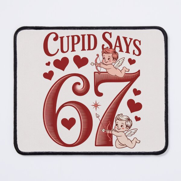 Item preview, Cupid Says 67 Funny Valentine Cute Cupid Heart Game Design designed and sold by Clairenity Studio.