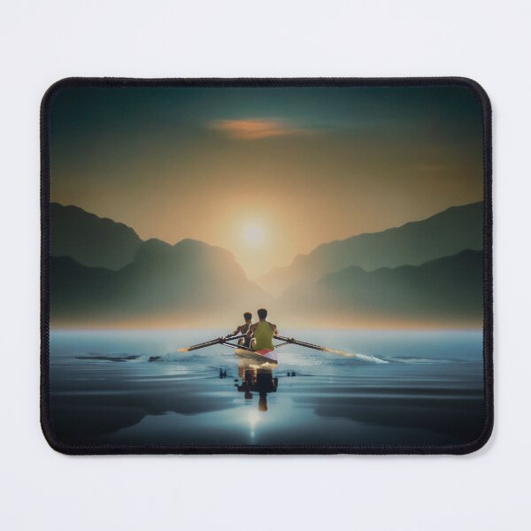 Item preview, Two Rowers at Sunrise on Calm Water designed and sold by Michael van der Hoorn.