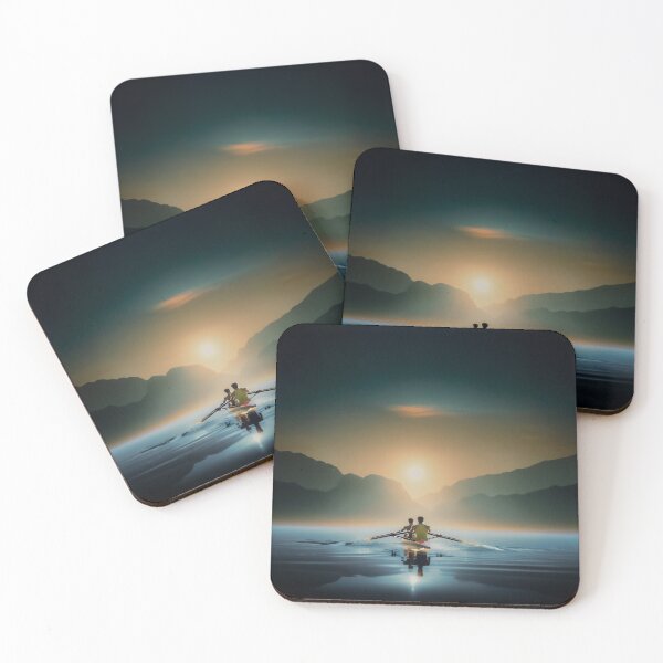 Item preview, Two Rowers at Sunrise on Calm Water designed and sold by Michael van der Hoorn.