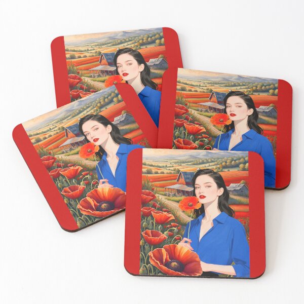 Item preview, A LITTLE TASTE OF HEAVEN SURROUNDED BY HER POPPY FLOWERS designed and sold by Tammera.
