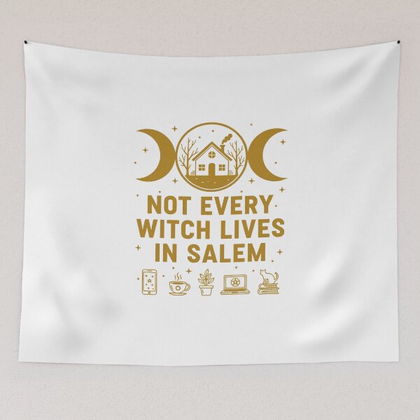Item preview, Not Every Witch Lives In Salem – Modern Urban Witch Art designed and sold by WildWeave.