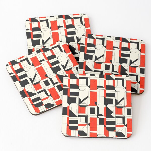 Item preview, Textile pattern Vintage Bauhaus Mid Century MCM Modern Geometric  home decor designed and sold by BlueLineLAX.