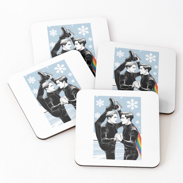 Item preview, Pride Ice Skaters | Gay Figure Skating Couple | Winter LGBTQ+ Romance designed and sold by Elando1212.