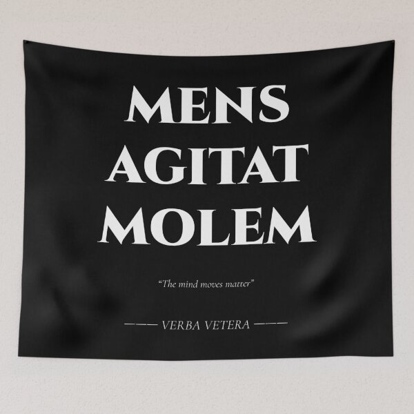 Item preview, Mens Agitat Molem – Latin Quote on Mind and Power designed and sold by BrushRushX.
