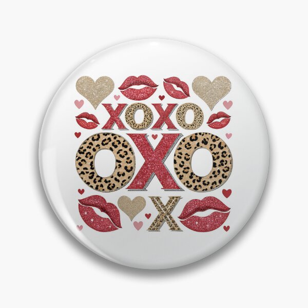 Item preview, XOXO leopard , glitter and red kisses pattern  designed and sold by GogoGrove.