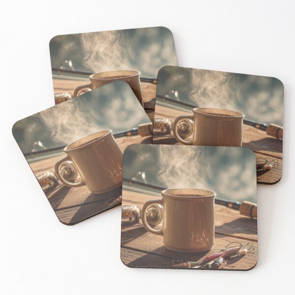 Item preview, Quiet Morning Coffee Fishing Scene designed and sold by EimSol.