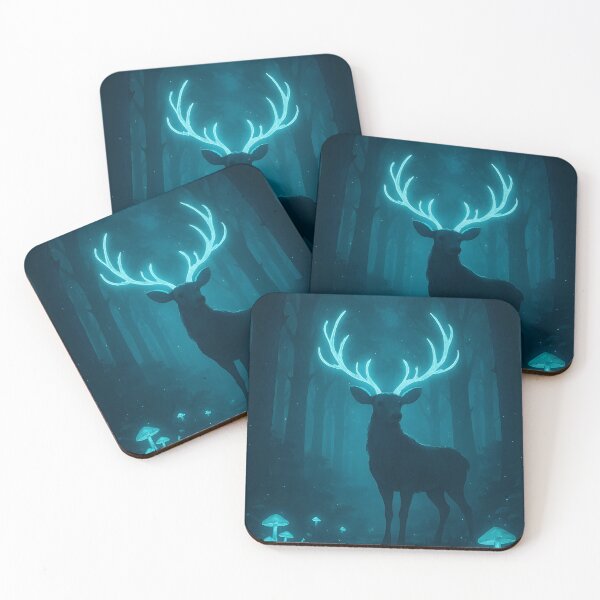 Item preview, Glowing-antlered deer designed and sold by 27Stickers.