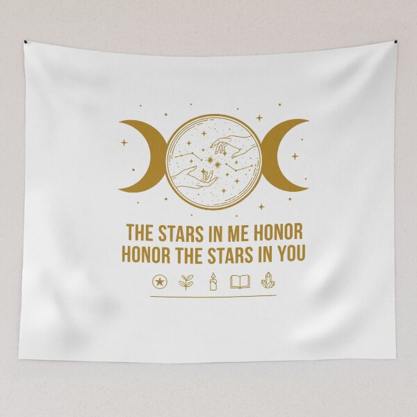 Item preview, The Stars In Me Honor The Stars In You – Celestial Namaste Art designed and sold by WildWeave.