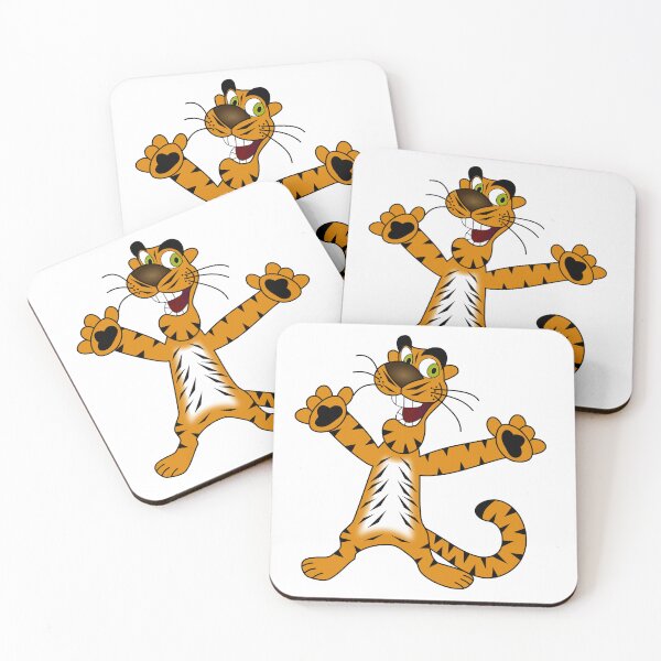 Item preview, Happy Cartoon Tiger – Cute Smiling Jungle Cat Character designed and sold by Jascha Ata.