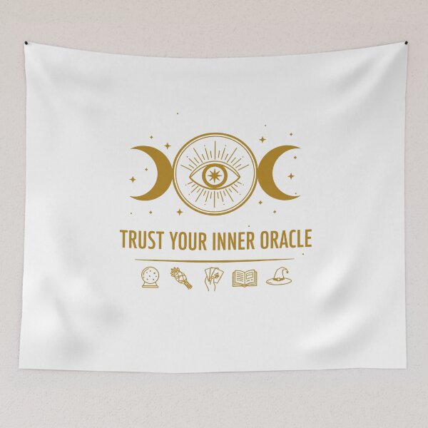 Item preview, Trust Your Inner Oracle – Golden Third Eye & Intuition Art designed and sold by WildWeave.