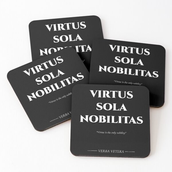 Item preview, Virtus Sola Nobilitas – Latin Quote on True Nobility designed and sold by BrushRushX.