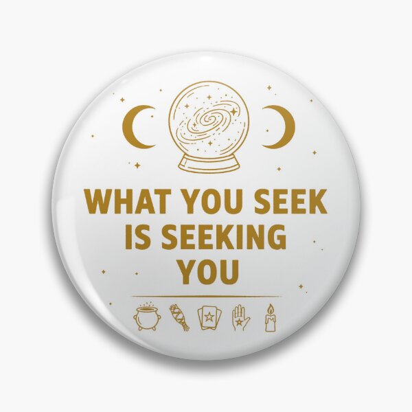 Item preview, What You Seek Is Seeking You – Golden Crystal Ball Galaxy designed and sold by WildWeave.