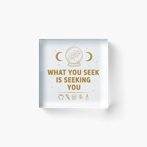 Item preview, What You Seek Is Seeking You – Golden Crystal Ball Galaxy designed and sold by WildWeave.