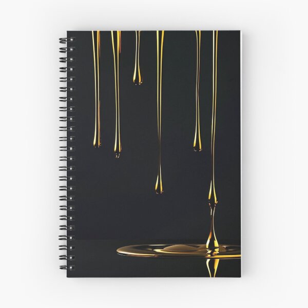 Item preview, Liquid gold pattern on a black background designed and sold by saly55887.