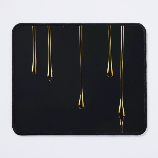Item preview, Liquid gold pattern on a black background designed and sold by saly55887.