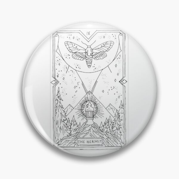 Item preview, The Hermit Hermit Moth Tarot Card designed and sold by Dark Academia Archives.