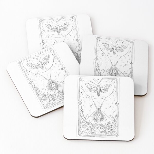Item preview, The Hermit Hermit Moth Tarot Card designed and sold by Dark Academia Archives.