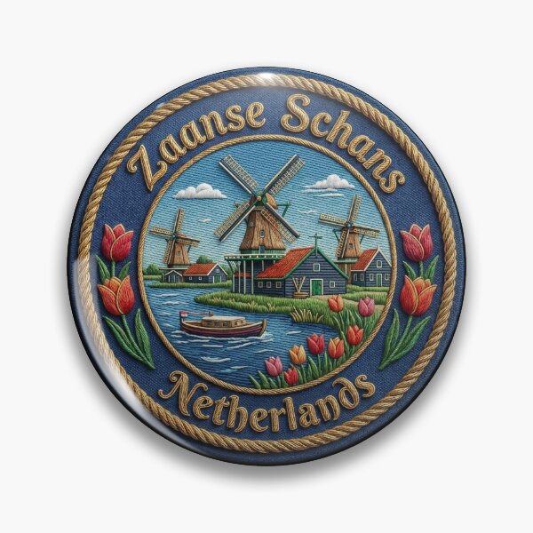 Item preview, Zaanse Schans, Netherlands – Windmills & Tulips designed and sold by Girih.