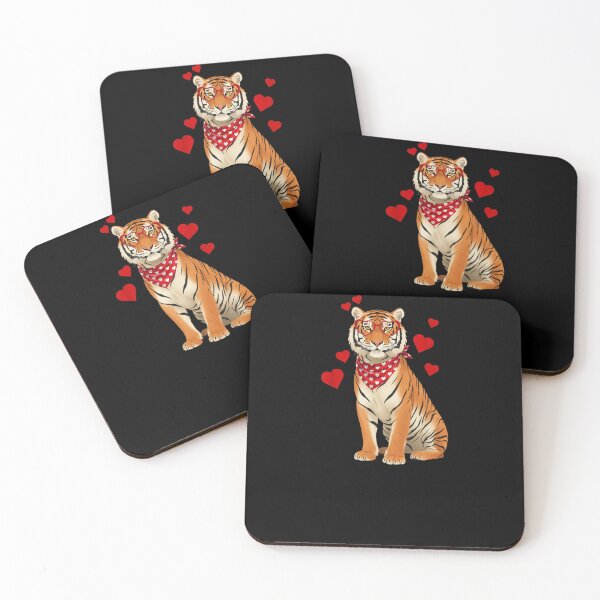 Item preview, Valentine Tiger Heart Glasses Cute Animal Lover designed and sold by salmzouriart.