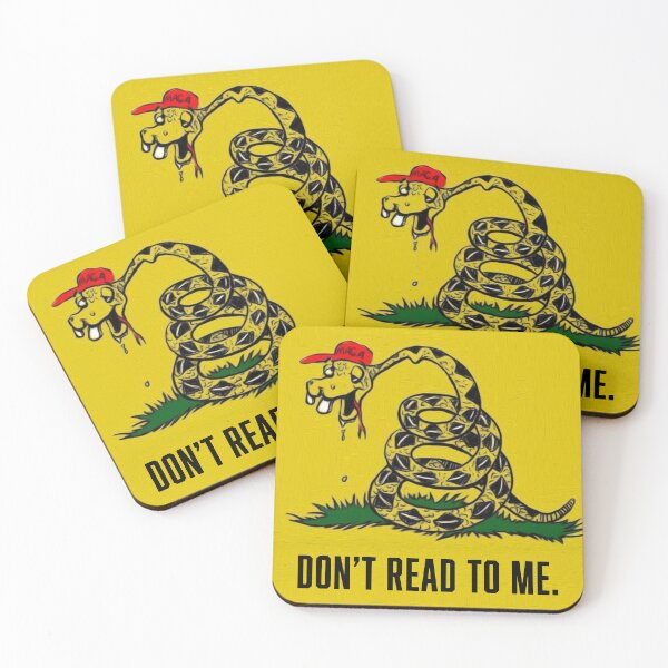 Item preview,  Don't Read To Me Gadsden Snake Parody designed and sold by PopCultureArtShop.