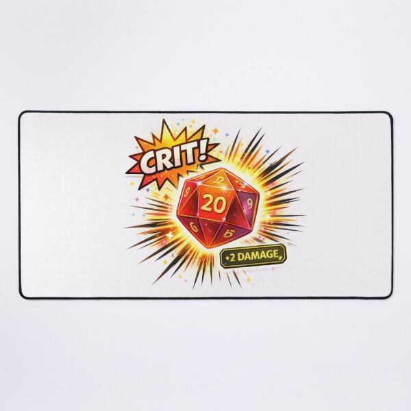 Item preview, Crit Critical Hit D20 Gaming Damage Dice designed and sold by jgvisualarts.