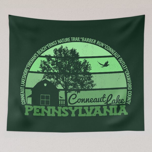 Item preview, Conneaut Lake Pennsylvania Sunset Retro Vintage Local Pride Logo designed and sold by CRHPOD20.
