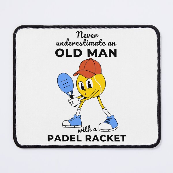 Item preview, Never Underestimate An Old Guy With A Padel Racket designed and sold by Anniko Art Studio.