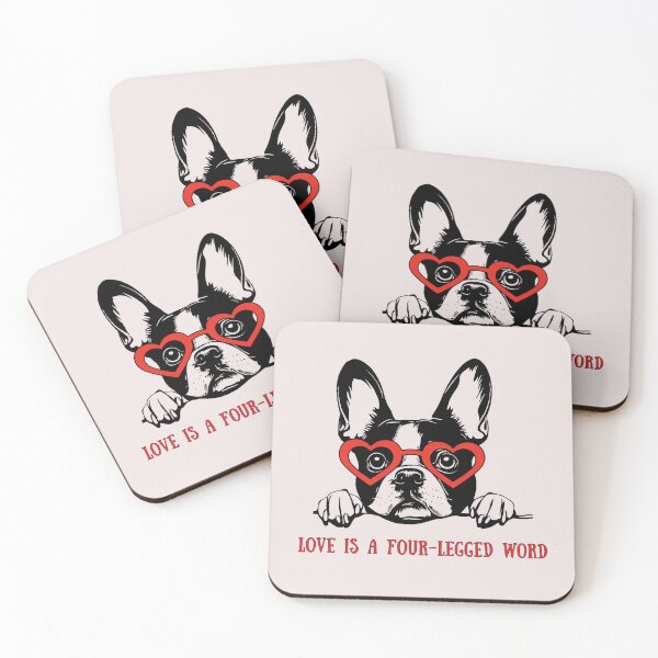 Item preview, FRENCH BULLDOG VALENTINE "LOVE IS A FOUR-LEGGED WORD" designed and sold by BKDIGITALSHOP.