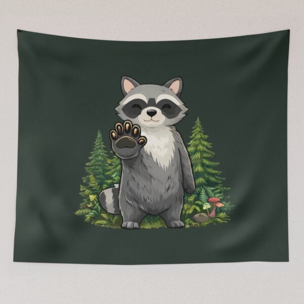 Item preview, Defend Wilderness Raccoon – Small Guardian of Nature designed and sold by Ivy-Triggs.