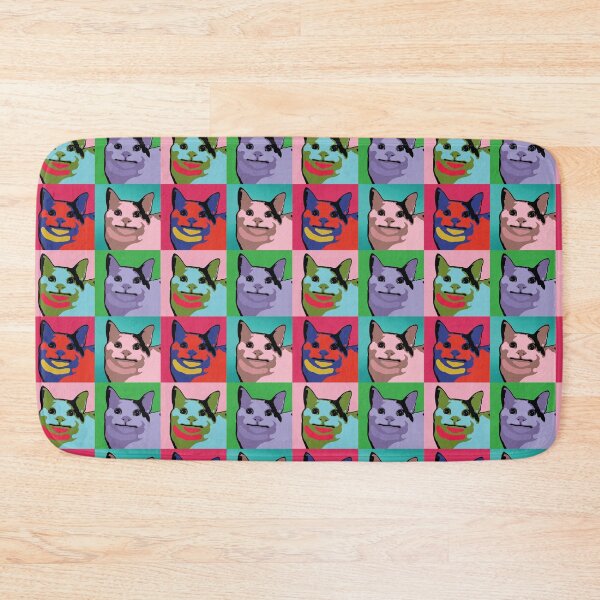 Item preview, Pop Art Kitten meme – Warhol Inspired Cat Illustration designed and sold by Donkuroneko.