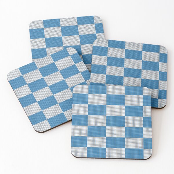 Item preview, Oats Denim Blue and buttermilk stripes Checkerboard pattern designed and sold by PVTCreations.