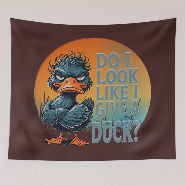 Item preview, Do I Look Like I Give a Duck? – Sarcastic Duck Illustration designed and sold by Szpaku desart .