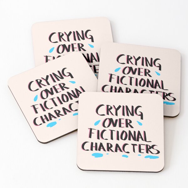 Item preview, Crying over fictional characters lettering Quote designed and sold by magdalenanegra.