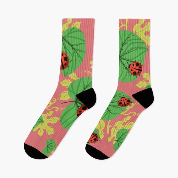 Item preview, Cute Little Ladybugs on Leaves - Whimsical Garden Nursery Pattern designed and sold by DesignsVault.