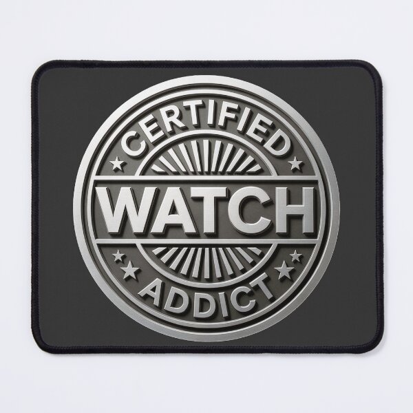 Item preview, Certified Watch Addict – Vintage Horology Badge Design designed and sold by WatchesAndMore.