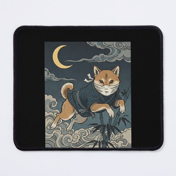 Item preview, Shiba Inu Ninja - Stealthy Spy Ukiyo-e Design designed and sold by UkiyoPets.