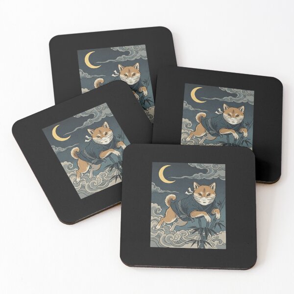 Item preview, Shiba Inu Ninja - Stealthy Spy Ukiyo-e Design designed and sold by UkiyoPets.