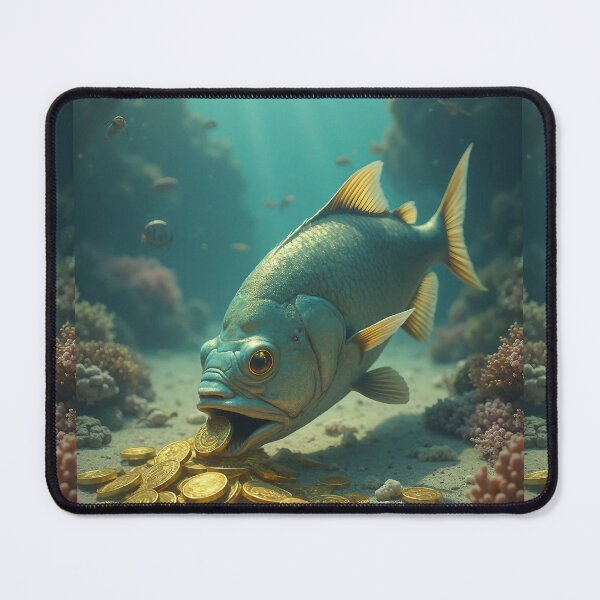 Item preview, Fish with golden coins designed and sold by Creative Visualize.