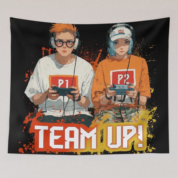 Item preview, Team up! - P1 & P2 - Gamers Collection designed and sold by SubliHardDraws.