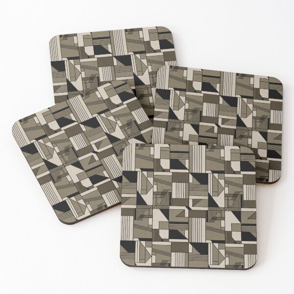 Item preview, Textile pattern Vintage Bauhaus Mid Century MCM Modern Geometric  home decor designed and sold by BlueLineLAX.