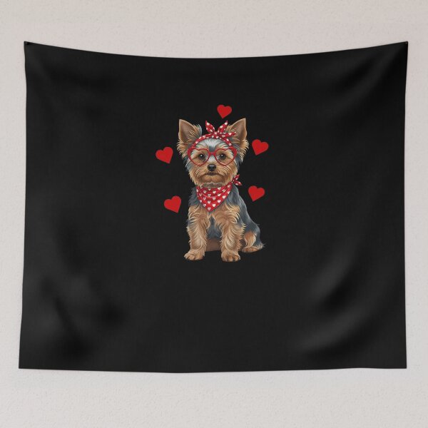 Item preview, Yorkie Heart Glasses Dog Valentine's Day designed and sold by salmzouriart.