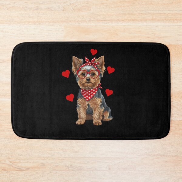 Item preview, Yorkie Heart Glasses Dog Valentine's Day designed and sold by salmzouriart.